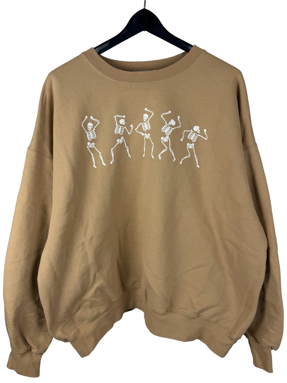 Mens Y2K Skull House Skeleton Grunge Streetwear Pullover Sweatshirt Size L